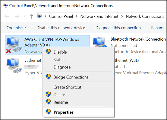 AWS VPN Network Interface