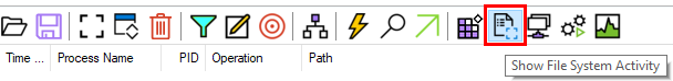 Procmon - enable file system activity